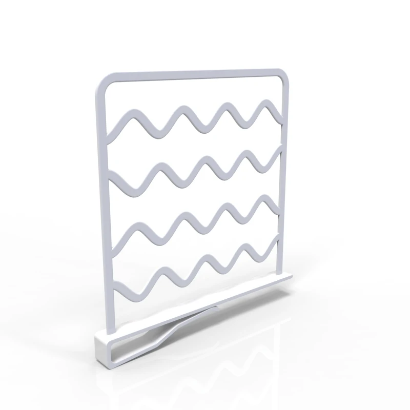 Decorative metal wire mesh shelf dividers for wire decking