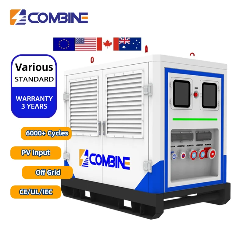 COMBINE All In One Mobile Solar Power Station Industrial 100kWh 200kWh Off Grid LiFePO4 Battery Energy Storage System