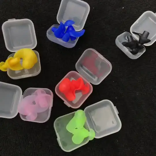 Hot Sale Reusable Silicone Earplugs Noise Reduction Waterproof Earplugs Water Sports Swim Custom Logo Earplugs Silicone 30 Pcs