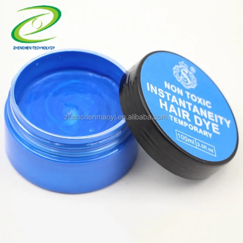 Fashional disposable temporary hair dye in cans blue organic hair dye cream easy use