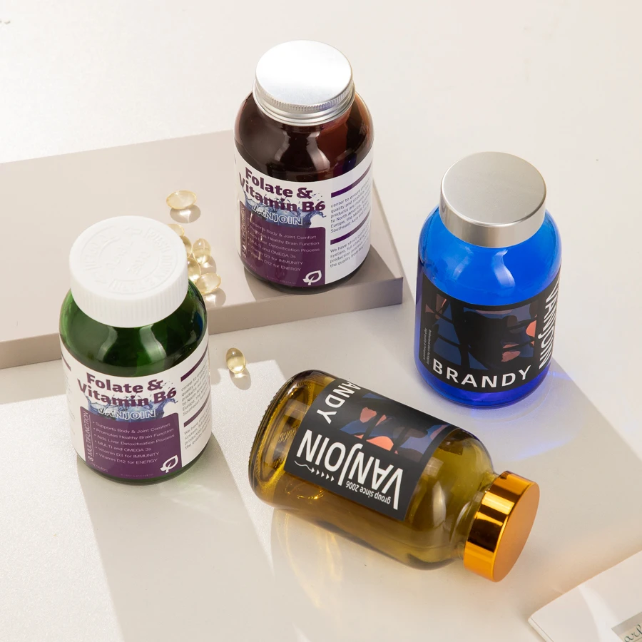 150ml 200ml 250ml Luxury Pill Vitamin C Animal Supplement Jar Bottle Empty Dog Candy Jar Glass Vitamin Pill Jar Packaging