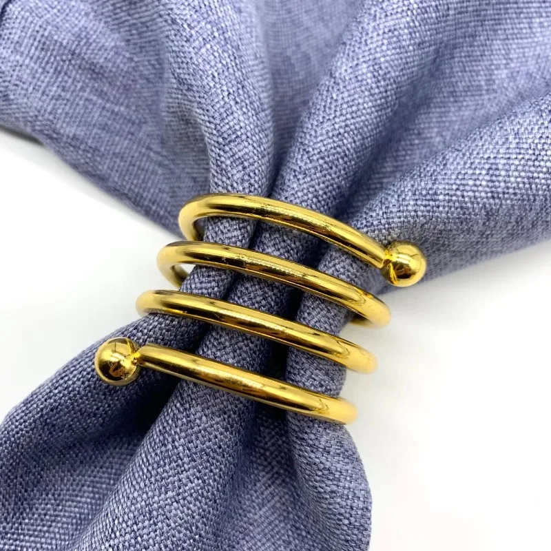 Toroidal Round Metal Napkin Ring Gold Plated High Quality Manufacturer and Exporter Usage for Table Decoration