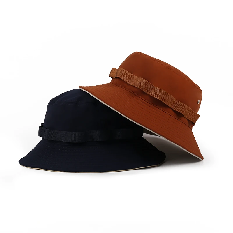 Fashion Fisherman Cap Unisex Luxury Plain Winter Summer blank Men Bucket Hat Equipped with decorative tape wide brim caps