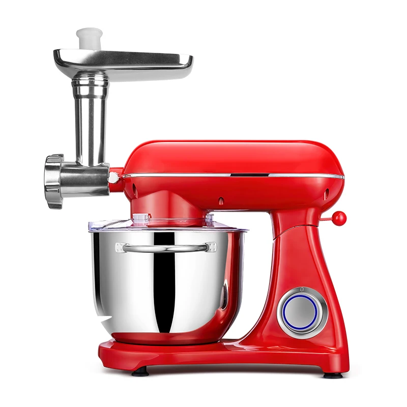 Kitchen multifunction 6.5L 7L 8L stainless steel bowl food processor plastic cake stand meat grinder mixer