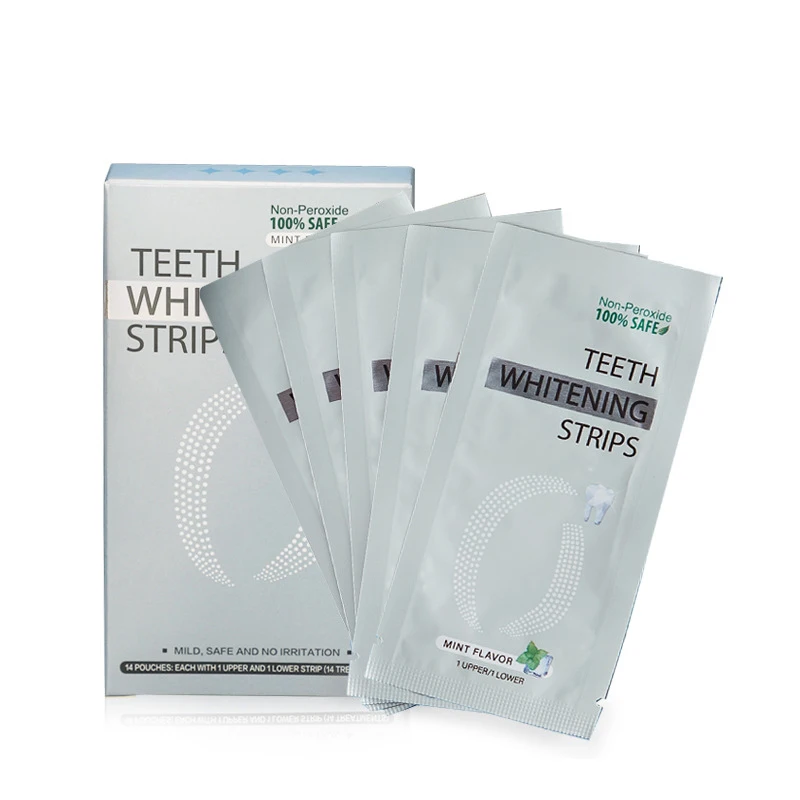 Wholesale Professional 14 Pairs 28 Teeth Whitening Strips 7d Mint Dental Tooth Whitening Strips For Stain Removal