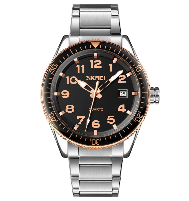 New SKMEI 9232 Fashion Leather Men Quartz Watches Reloj De Hombre Chronograph Waterproof Wrist Watches for Men