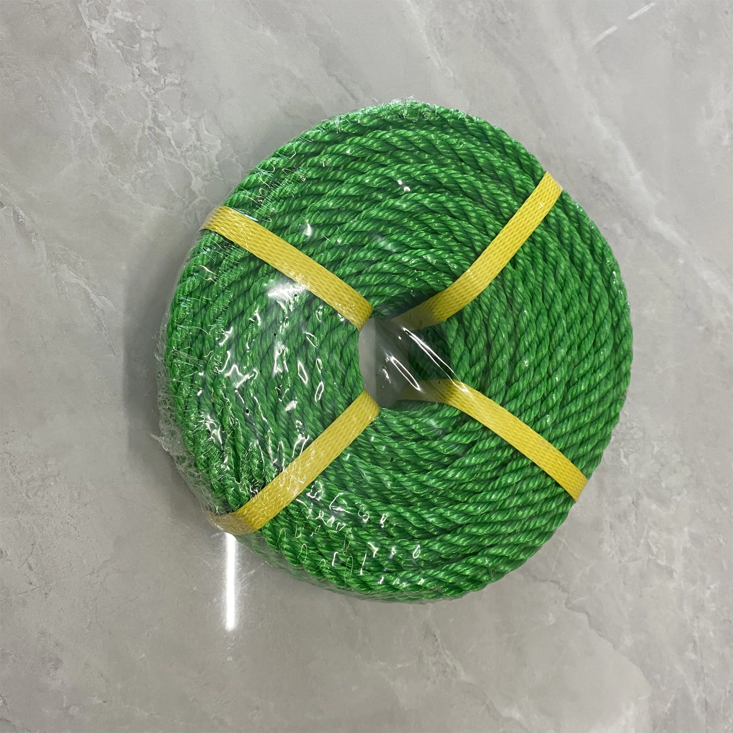 Green PE twist rope 3strands PE rope