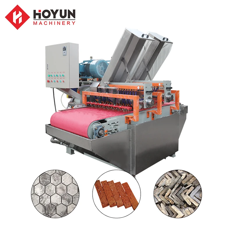 Ceramic baseboard edge grinding multi-knife multi-group cutting machine cuts and produces mosaic tiles