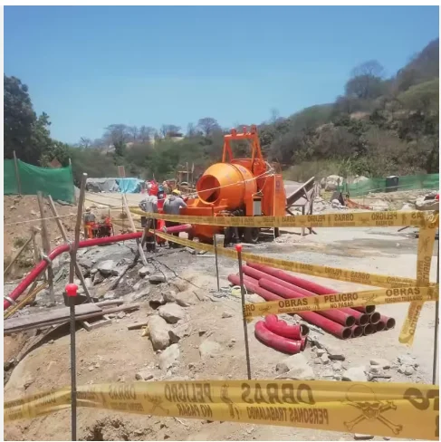 JZC320 Drum Mixer Concrete Cement Mortar Mixing Machine Fully Automatic Bucket Mixer 0.55kw Pump Motor Power