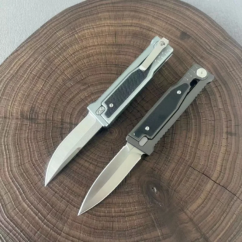 Aviation Aluminum Gravity Knife D2 Steel High Hardness Folding Turnip Knife Portable Pocket Knife Camping Outdoor