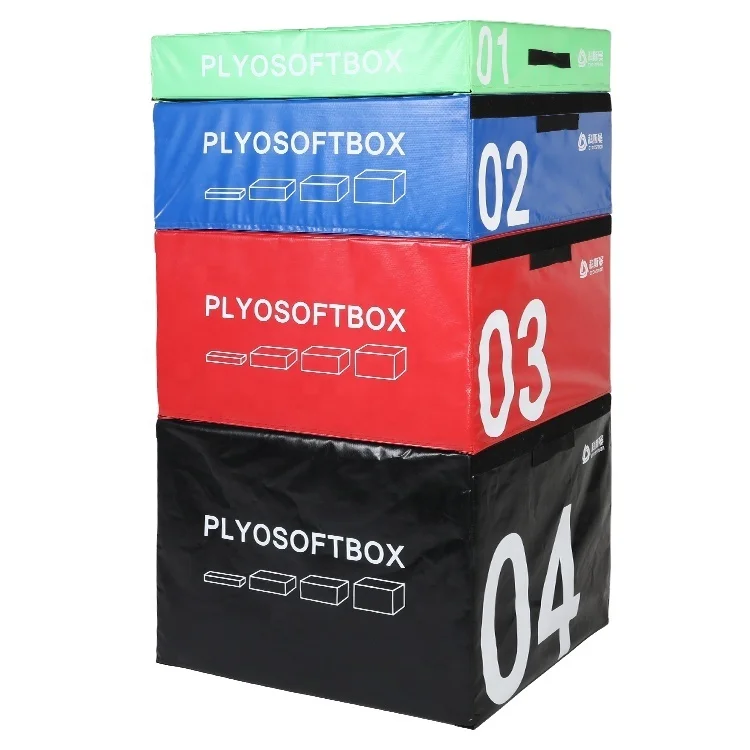 Soft Plyometric Jump Box Stackable Plyo Box Set Premium Soft Foam Exercise Step