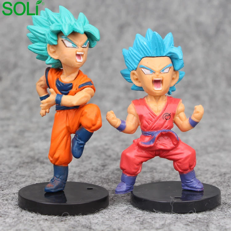 7.5cm Mini figurine set toy cartoon Saiyan goku super saiyan dragon anime