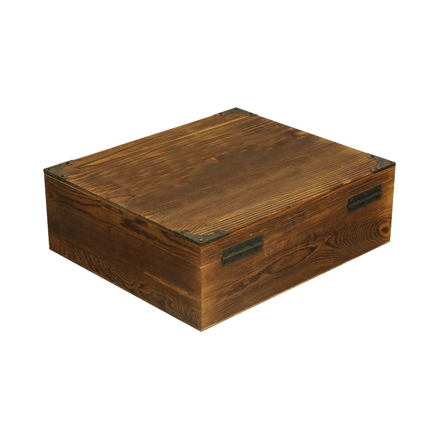wooden portable storage box Factory personalised creative lockable wooden black storage box detachable