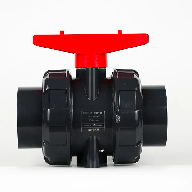 PVC butterfly handle plastic octagonal ball valve upvc Internal thread ball valve
