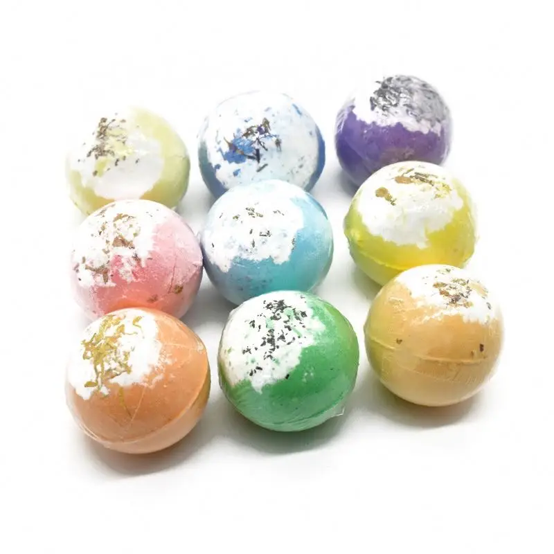 Hot Selling Private Label Customized Rich Bubble Floral Scent Vegan Bath Bombs