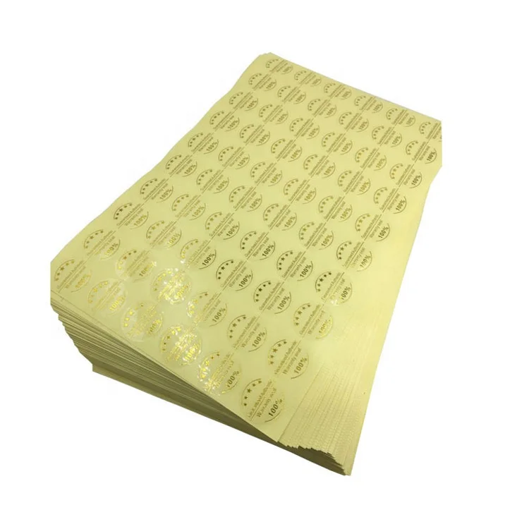 Transparent self-adhesive label customized starts golden foil hot stamped sealing sticker for different bottles packaging
