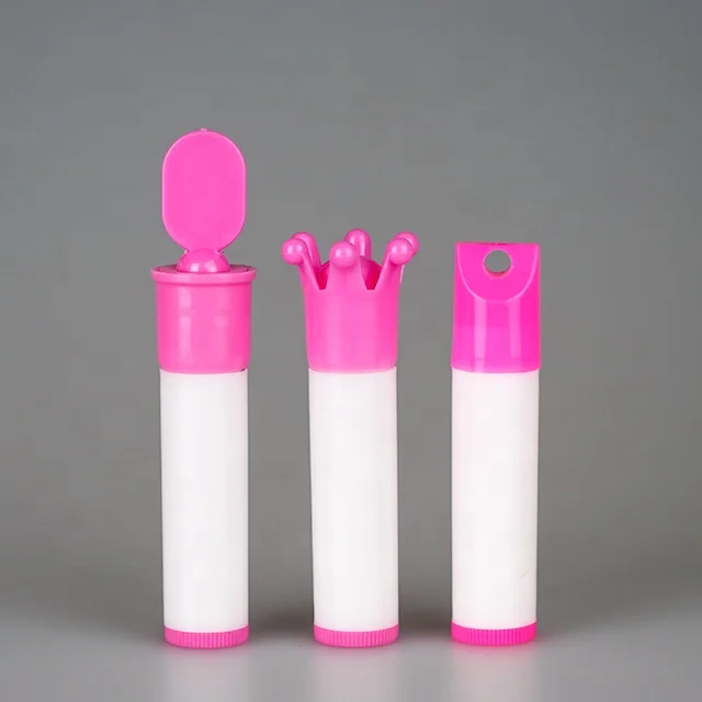 Custom Package Wholesale Colorful Mini Lipstick Container Tube 3g Empty PP Plastic Pink White Lip Balm Cute Lipstick for kid