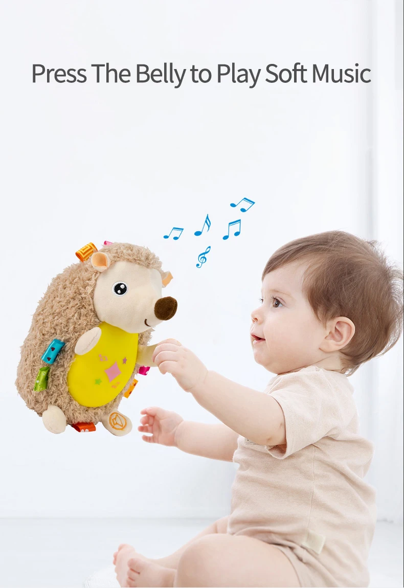 2022 new design luxury electronic plush baby lullaby prenatal doll toys with music