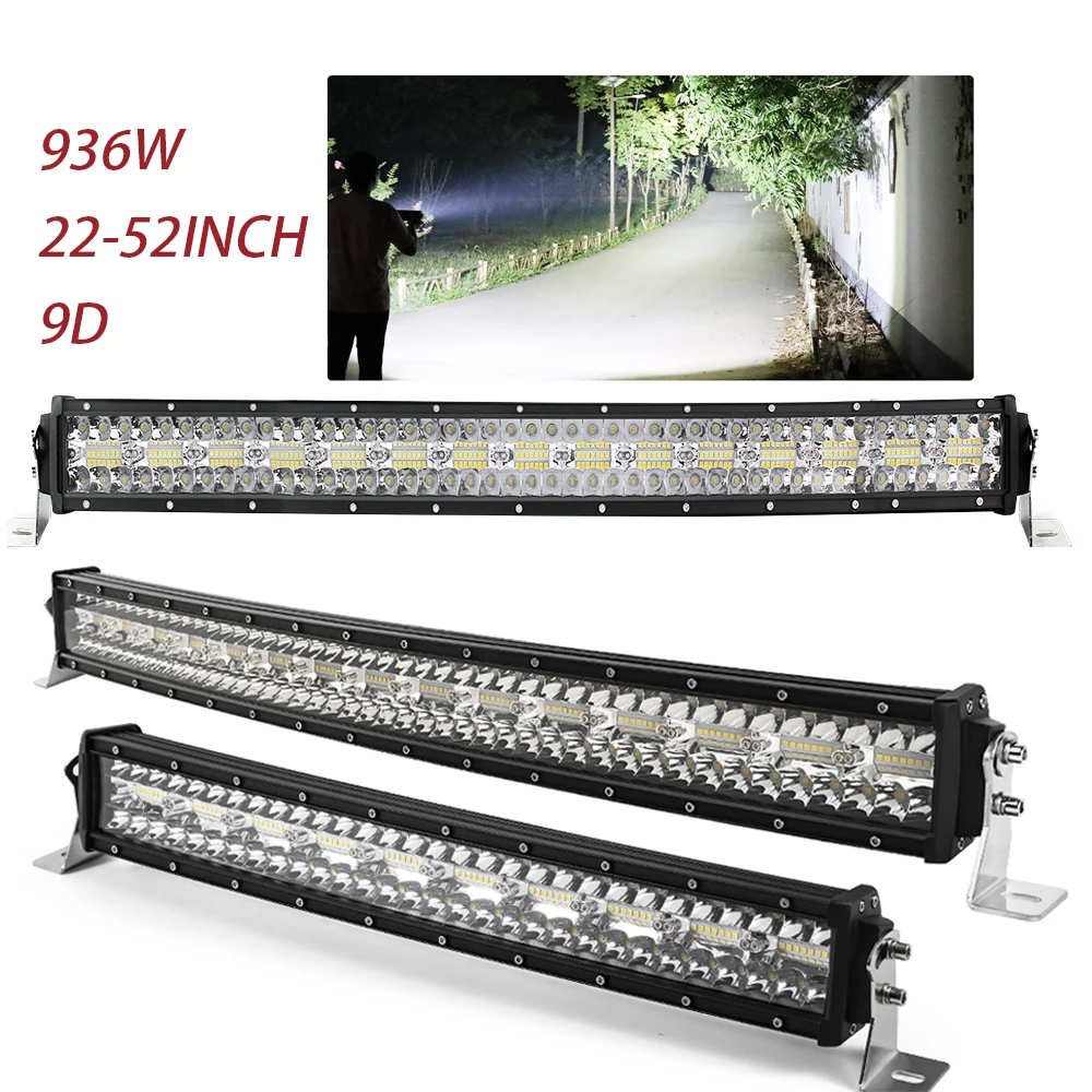 Автомобильная система освещения, супер яркий 9D 22 дюйма 390 Вт Тройной Ряд точечный прожектор, внедорожник, светодиодная световая балка для автомобиля