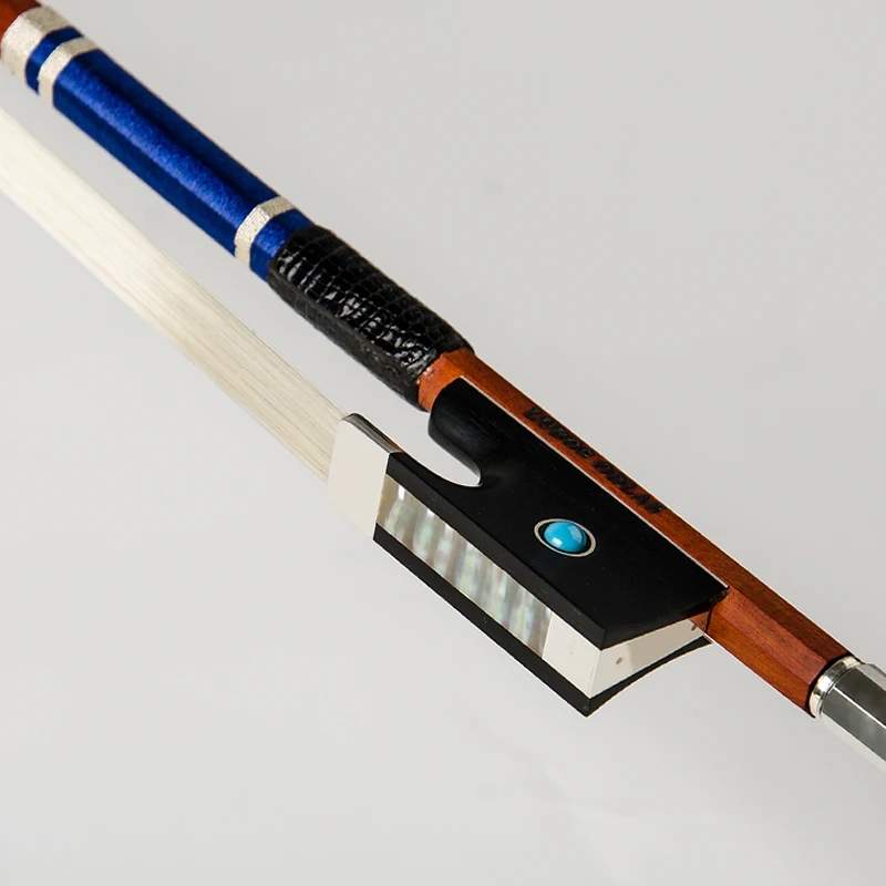 European original imported professional violin master piano bow embedded blue violin bow 4/4