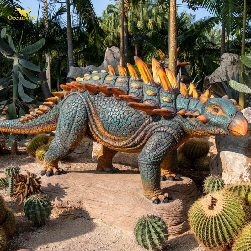 Handmade Realistic 3D Life-size Simulation Animatronic Dinosaur For Theme Park