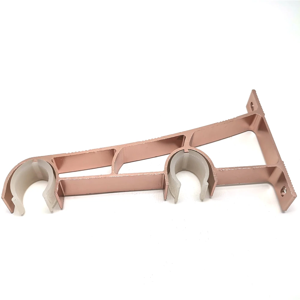 European fashion metal double curtain bracket aluminum curtain rod bracket