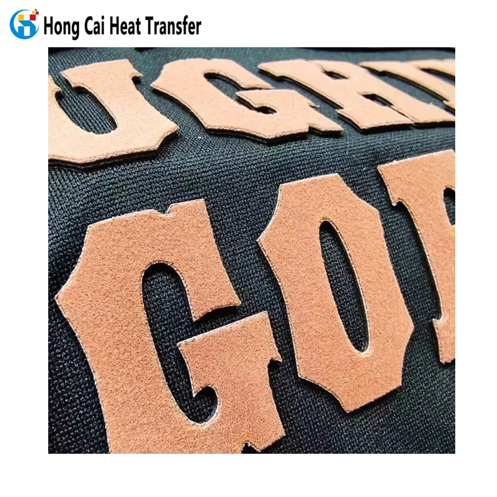 hongcai vinyl supplier Htv Textile T-shirt hoodie Soft velvet Wholesale thick plate flock heat transfer vinyl