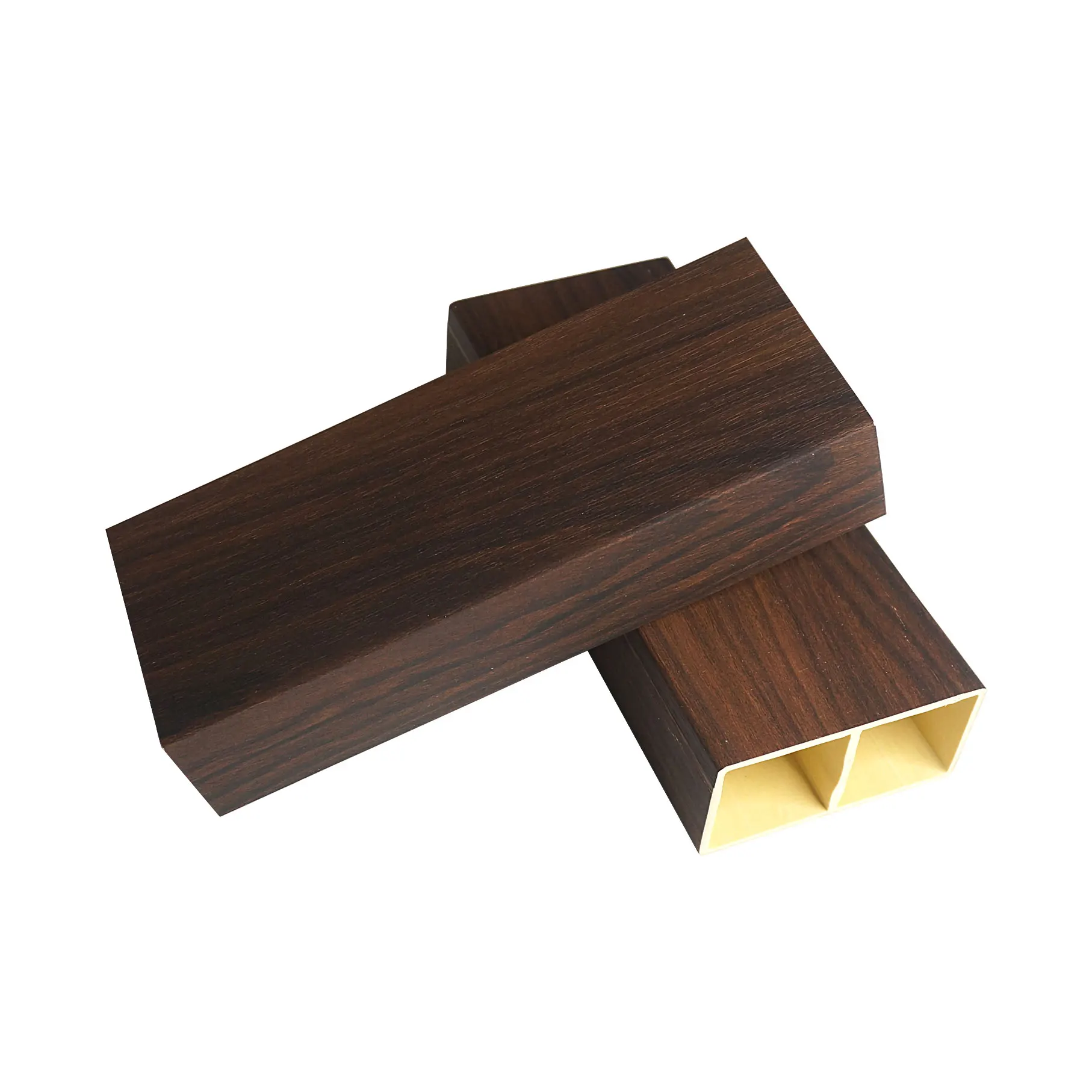 Indoor 100*50mm WPC Hollow Wood Tube Wooden Partition for Home decoration