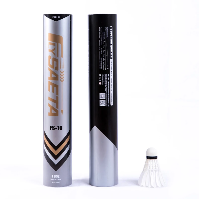 China Factory  Class A Goose Feather Shuttlecock  of Fly 10 series Used for competition tournament to Korea