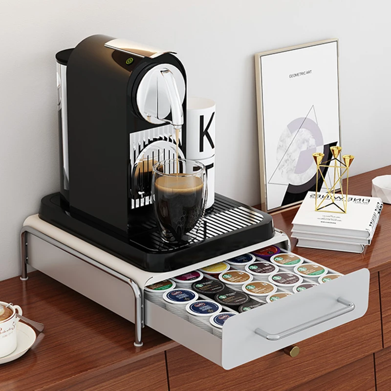 30 Capacity Pods Storage Organizer Cups Capsule Coffee Pod Sliding Drawer Holder For Counter
