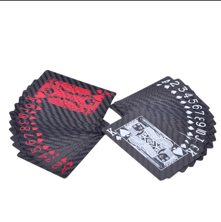 custom Luxury Durable  3k twill matte weaves waterproof 100% real carbon fiber poker playing cards for party games