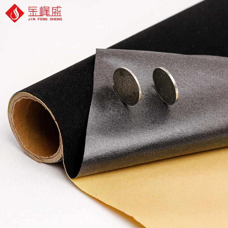 RPET black velvet for paintings / photo frames flock with self-adhesive flocked fabric