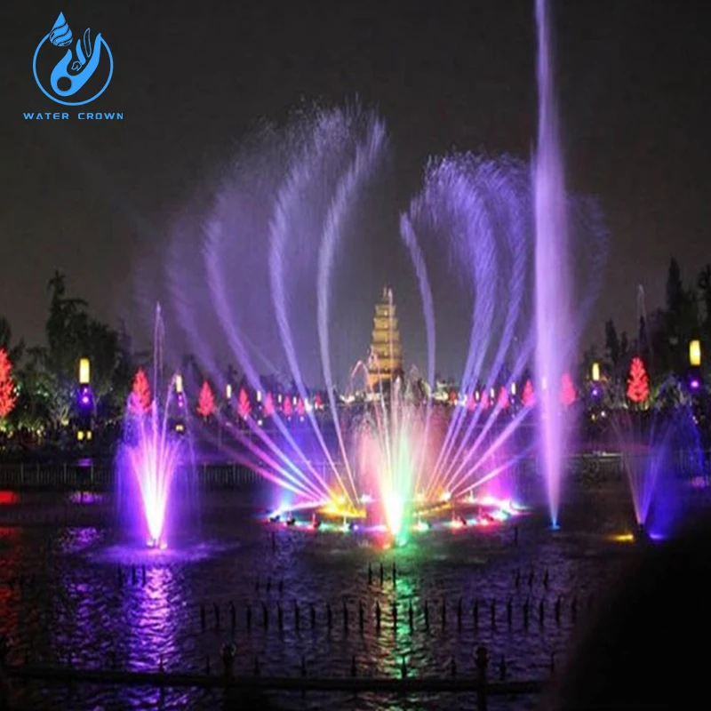 Custom Design LED Lights Music Dancing Fountain Outdoor 3D Movie Fountain from China Factory