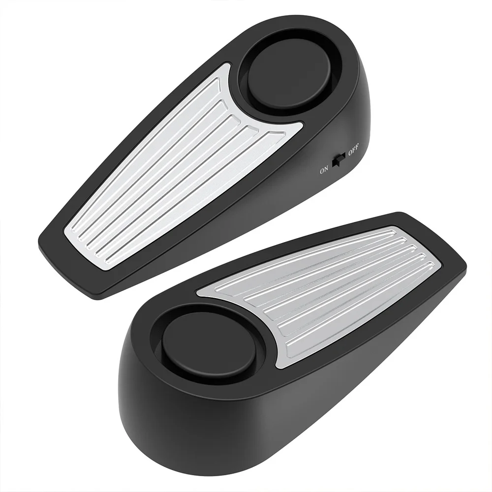 Wholesale travel portable 130db safety alarm door stop stainless steel with silicon door stopper magnetic alarm for home use