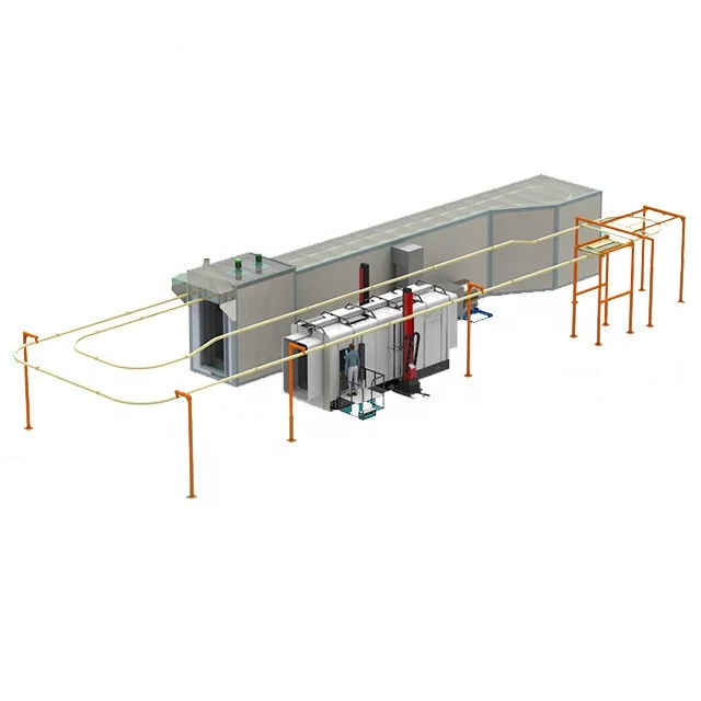 Labor saving high efficiency automatic powder coating line system