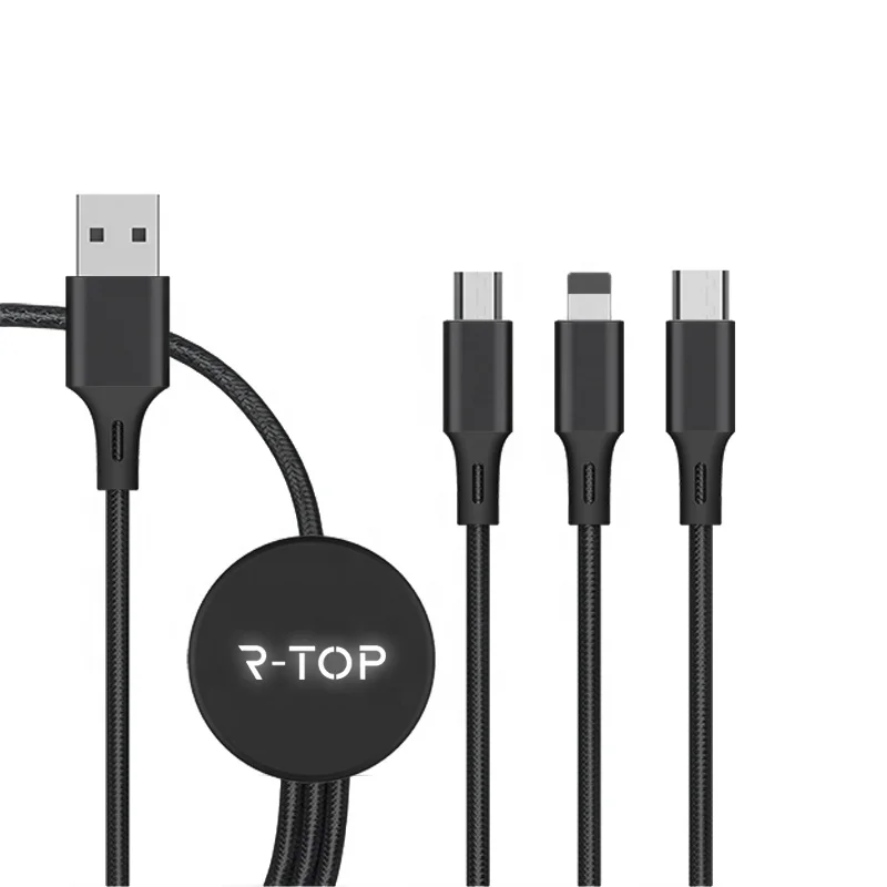 CL-101 3 в 1 Оптовая Продажа с фабрики Дата-кабель Usb магнитными разъемами кабель для быстрой зарядки и передачи данных типа C микро Iphone