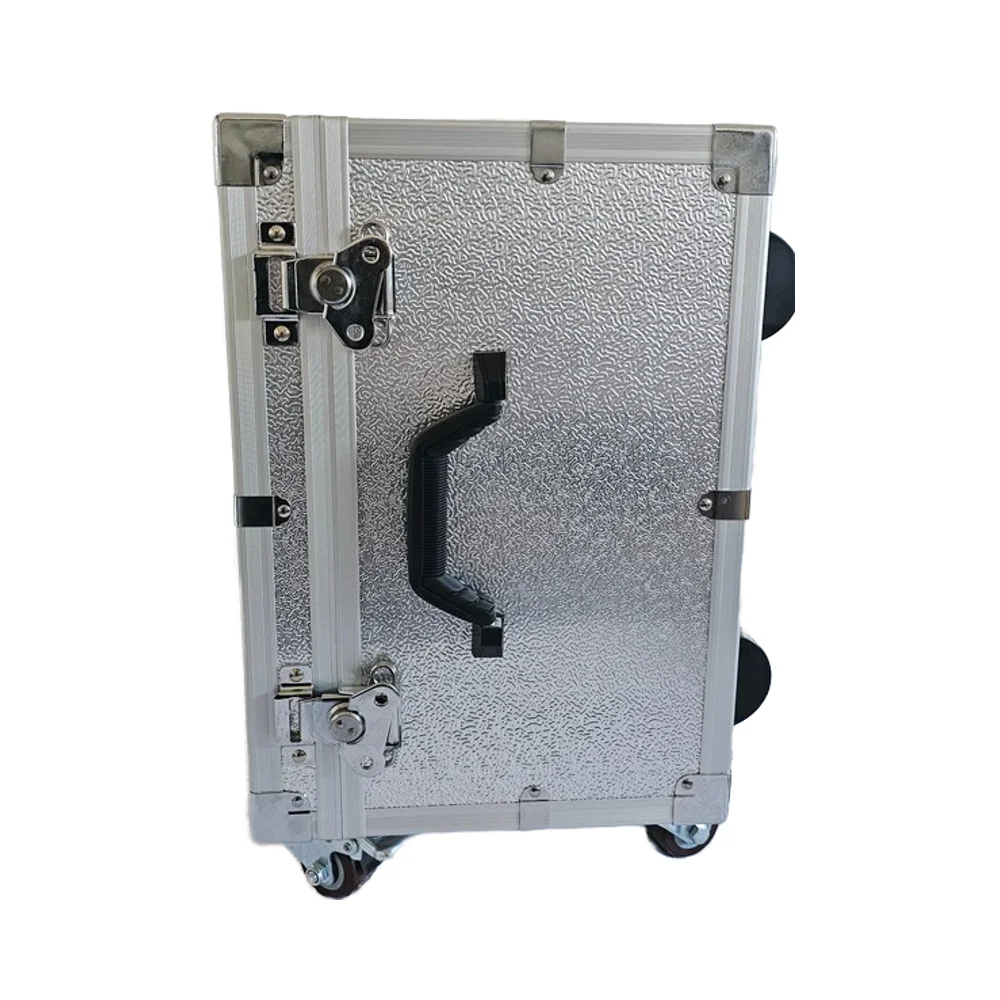 High Quality Custom Made Aluminum Trolley Case with Wheels for Tool Equipment Lightweight Shockproof Durable Flight Case