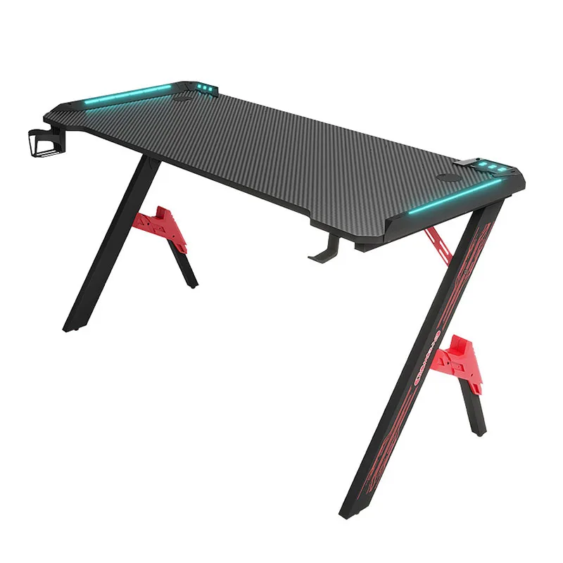 Hot Sale Large Desktop RGB E-Sports Desk Corner Computer Ergonomic Gaming Table With Led Symphony Ambient Light