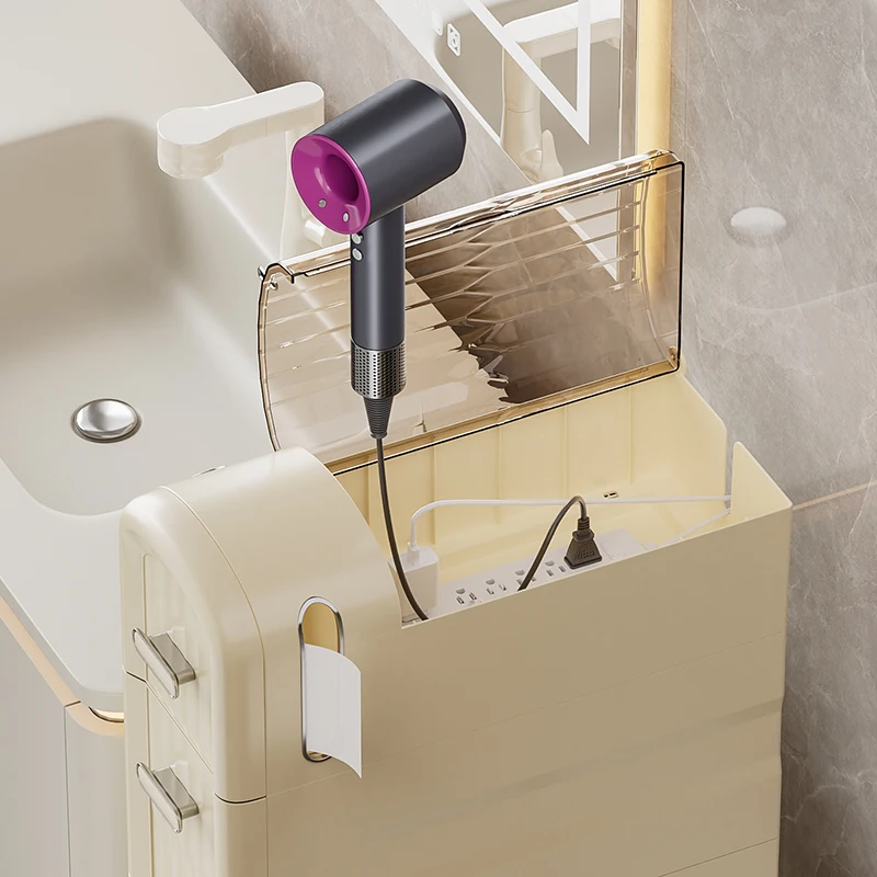 Modern Ultra-Thin PP Mobile Kitchen Storage Rack Drawer Bathroom Pulley Plastic Food Cart Corner Shelf Locker Sample Available