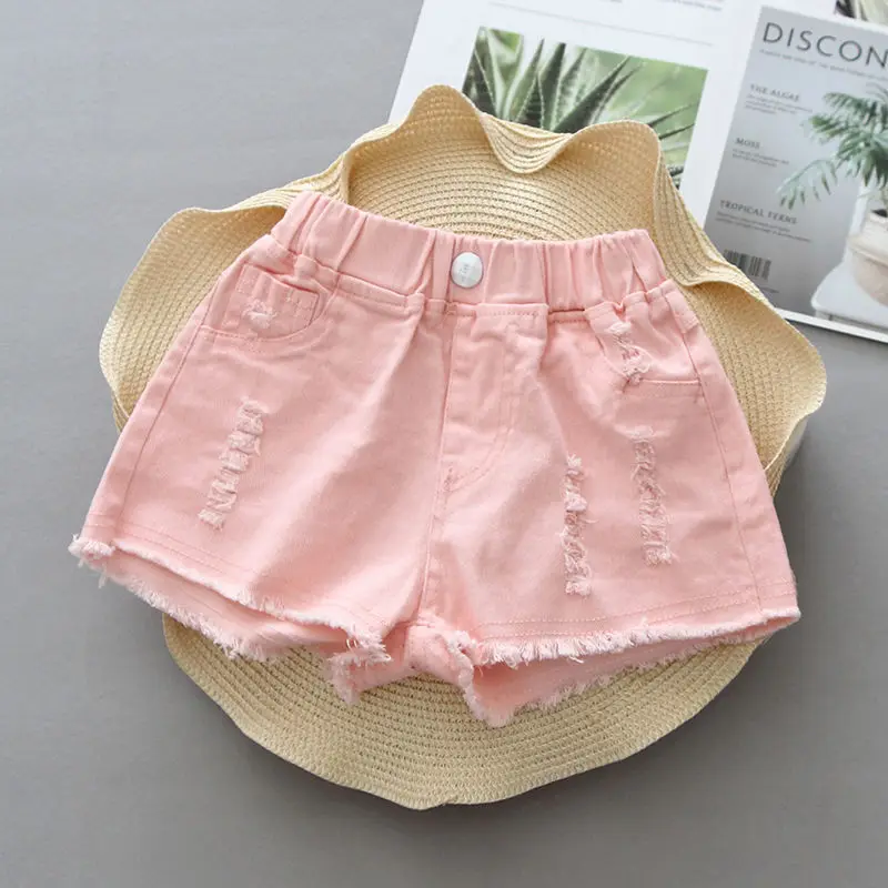 
Girls cotton Denim jeans Shorts children Thin Soft Trousers Kids Children Casual Clothes Clothing P163 