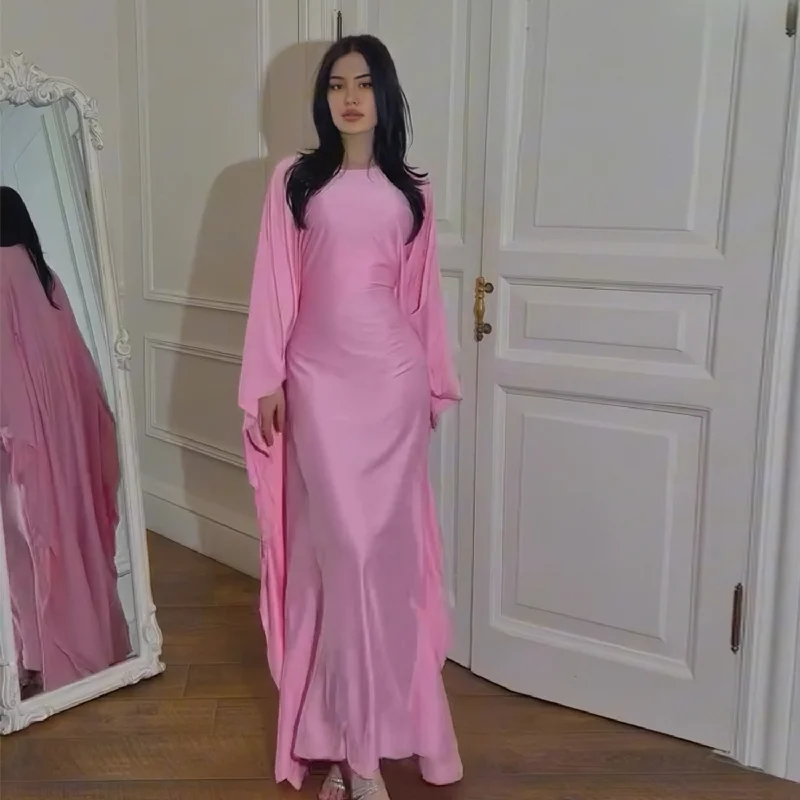 2024 Dubai Spring Summer Party Flash Shiny Cloth Dress Robe Lr816 Abaya Women Muslim Dress