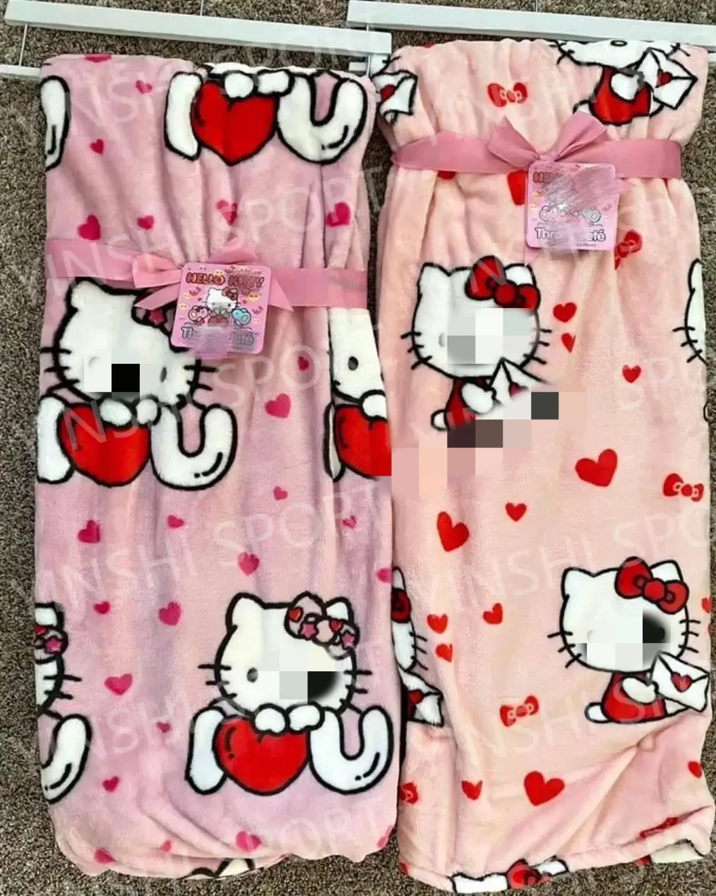 Factory Hello Kt Cat Blanket Cute Baby Nap Blankets Hot Sanrioed Soft Warm Skin-friendly Flannel Anime Pattern Bedding Supply