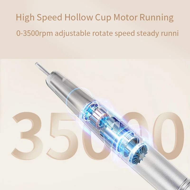 Portable Electric Nail Drill Machine Rechargeable Nails Drill Machine 45000 Professional Strong Nail Drill Machine