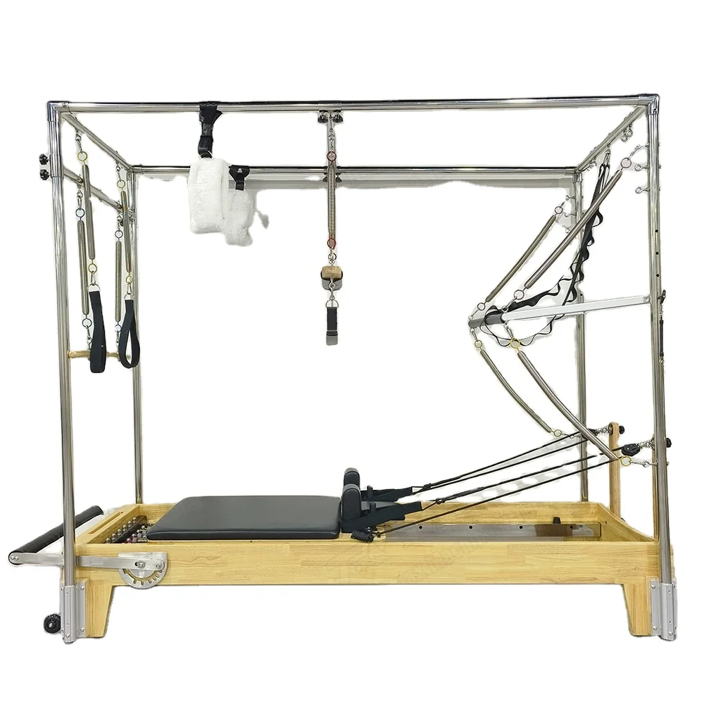 DZ132FT Oak Wood Pilates Reformer with Full Tower Trapeze Yoga Machine Pilates Equipment Manufacturer