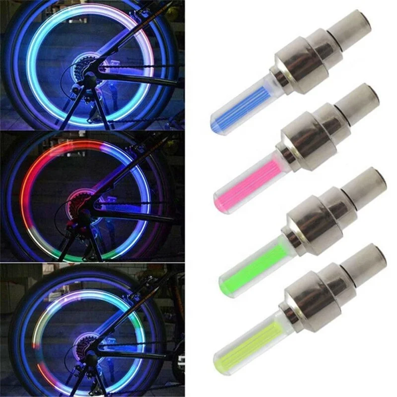 Multicolor Cycling Spokes Tyre Lamp Mtb Bike Accessories Bicycle Motorcycle Led Light Tire Car Wheel Spoke Light