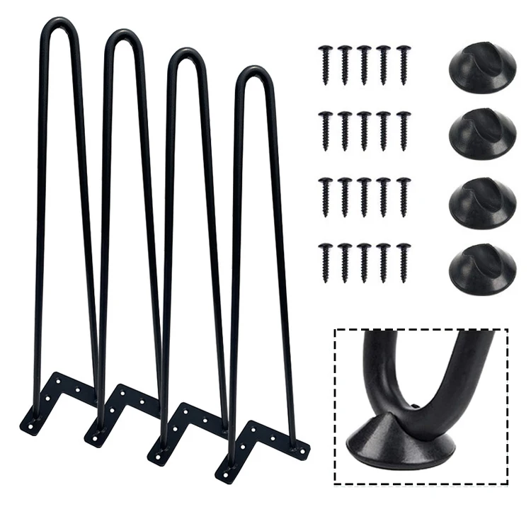 Быстрая отправка, оптовая продажа, сверхмощная шпилька для волос, шпилька для волос На Ножках Стола, металлические ножки для обеденного журнального столика