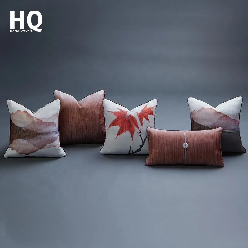 Giving Free Samples Can Mixed Purchase Custom Printed Cushion Cover Home Decor Blue Cushion Case Cover Pink Cushion Compact