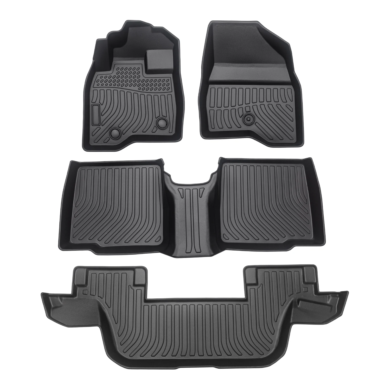 MU Anti-skidding Clean Car Floor Mats TPE Car Mats For FORD Explorer 7 Seat Bench 2015-2019