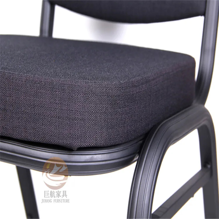 Wholesale Black Metal Royal Hotel Dining Banquet Wedding Stacking Chairs for Event