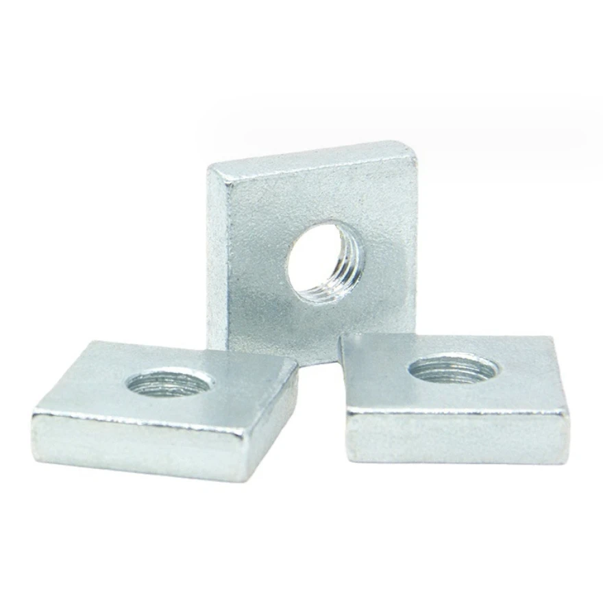 OEM Custom Nuts Square Flat Rectangle Rectangular Nut Automation Industry Square Nuts For Aluminium Profile